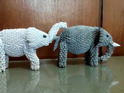 Paper craft 3d origami elephant quick tutorial