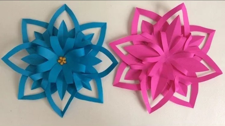 Paper Flower, How to Make a Paper Flower, Origami Flower, কাগজ দিয়ে ফুল বানানো শিখুন - Hand Art