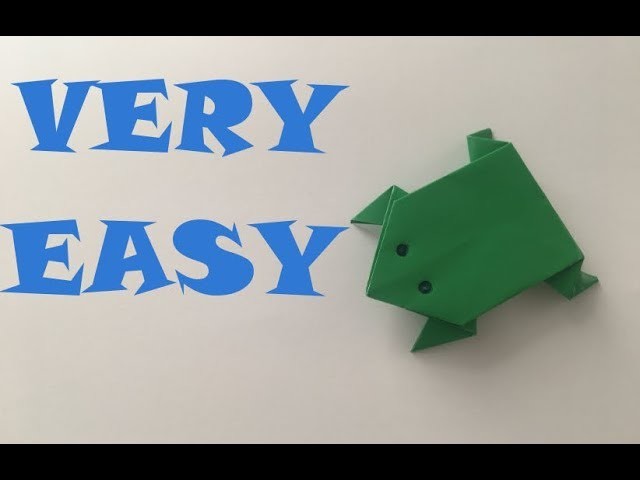 Paper FROG. Very Easy. Origami. How To Make