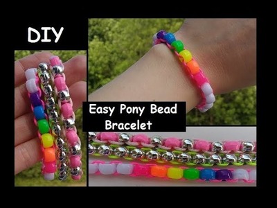 Quick Easy DIY Pony Bead Friendship Bracelet