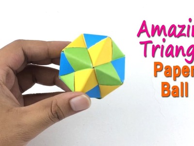 Triangle Paper Ball | Amazing DIY Ball Making Out of Paper | Wall Hanging Decoration Ideas