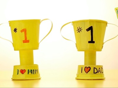 Video DIY I Best out of waste - Paper Cup Trophy in Hindi I पेपर कप की ट्रोफ़ी I Paper Cup Ki Trophy