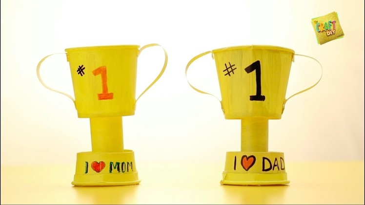 Video DIY I Best out of waste - Paper Cup Trophy in Hindi I पेपर कप की ट्रोफ़ी I Paper Cup Ki Trophy