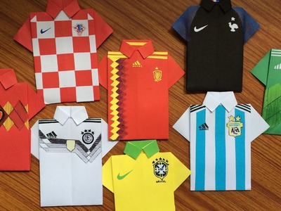 World ????cup 2018 how to make a T-shirt jersey | origami | paper craft