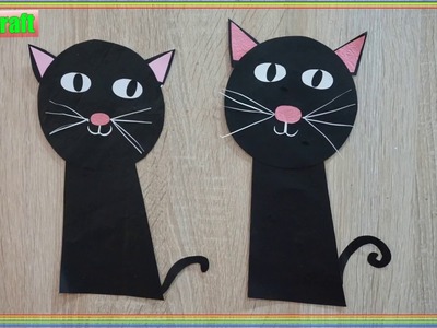 Arty Crafty Kids - Paper puppet Cat Craft  - Art Cutting Paper Cat