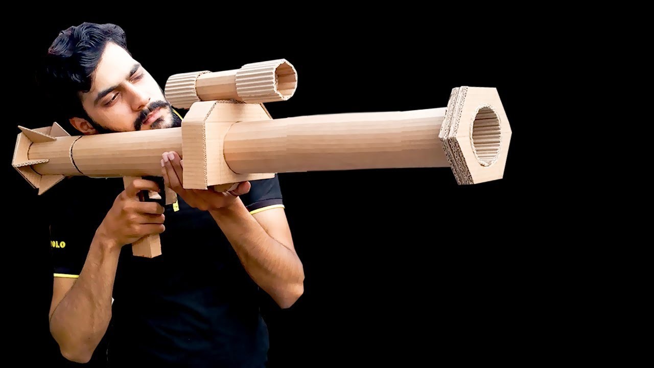 Bazooka Rocket Launcher DIY, Cardboard Creation