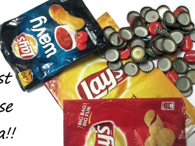 Best DIY||Reuse idea from waste Matel bottle cap and empty Lays Chips packets||Art and craft