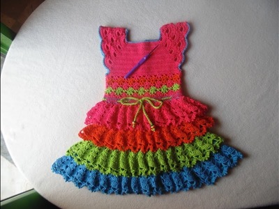 Crochet a beautiful baby dress part 3. 3