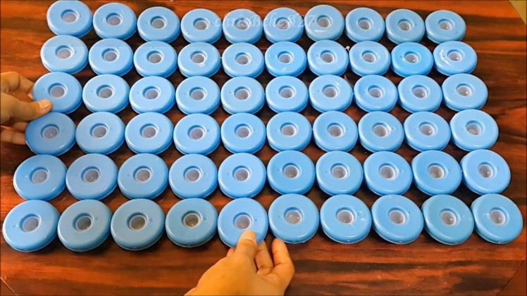 DIY# 91 DOORMAT Using Recycled Bottle Caps