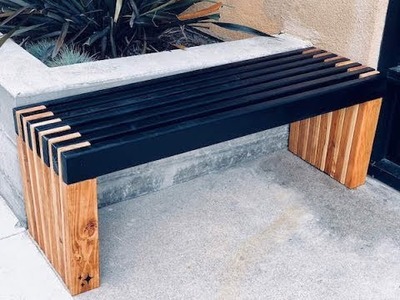 DIY a Sleek Slatted Bench with Ease