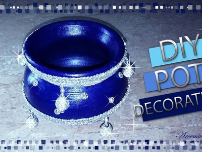 DIY Blue Pot Decoration