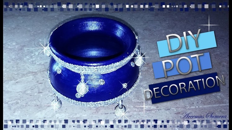DIY Blue Pot Decoration