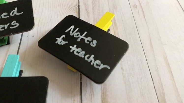 DIY Chalkboard Magnet Clips for Important Papers