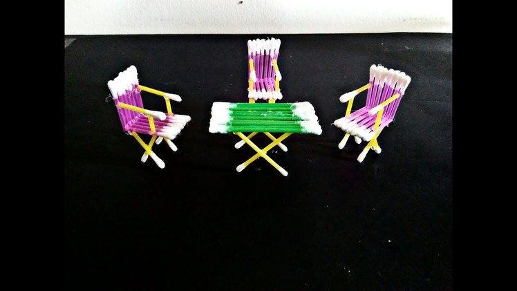 DIY Cotton Buds Table and Chair_Cool idea with cotton buds  by Life Hacks 360