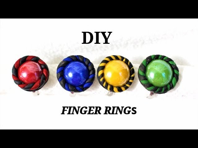 DIY How To Make Easy Adjustable Polymer Clay Finger Rings | Jewellery Making Tutorial