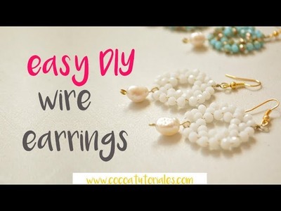 DIY How to make wire rings beautiful and easy.DIY earrings. make earrings at home