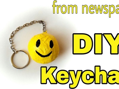 DIY KeyChain from Newspaper || Smiley Ball || Charm || The Blue Sea Art