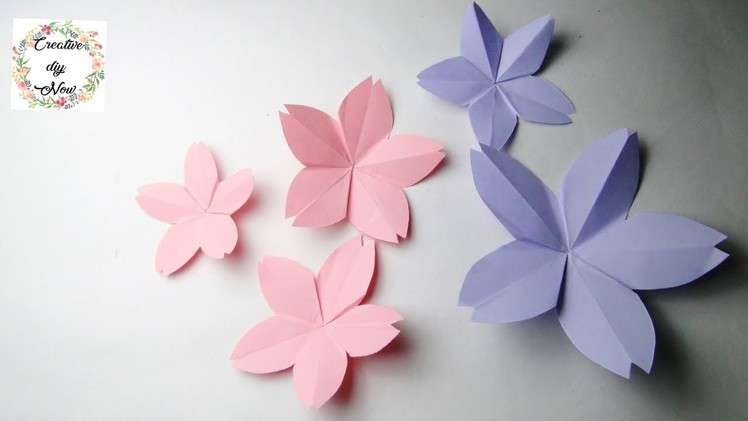 DIY Kirigami Cherry Blossom Flowers | Origami Cherry Blossom