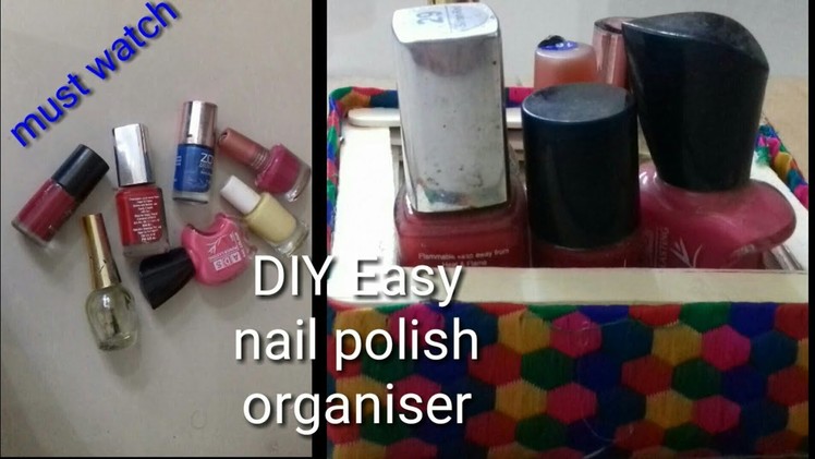 DIY Nail polish organiser || Popsicle sticks