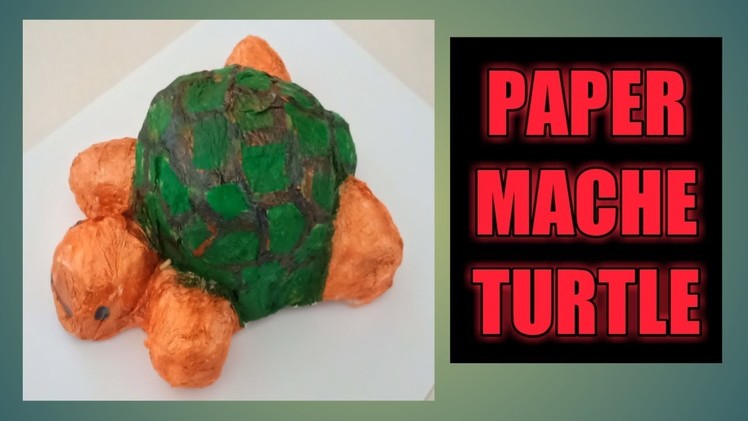 DIY Paper mache turtle.???? tortorise made up of recycled materials. home decor item