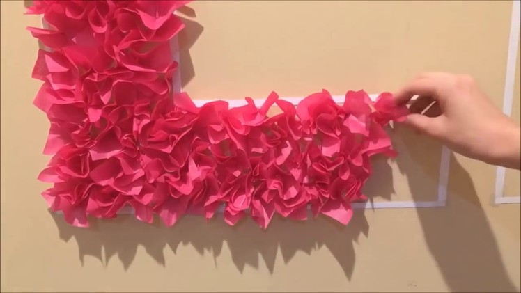 DIY Room Decor (Tissue Paper Heart Wall Art)