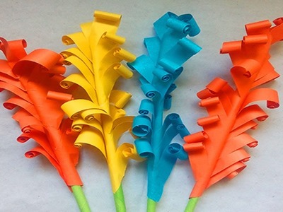 Easy origami flowers |  how to make stick flower | DIY Paper Flowers Tutorial-FlowerUpc