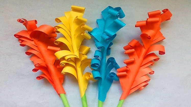 Easy origami flowers |  how to make stick flower | DIY Paper Flowers Tutorial-FlowerUpc