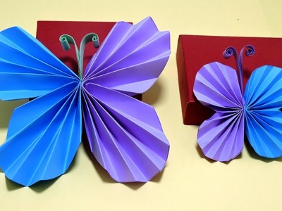 Easy Paper Butterfly Origami - Cute & Easy Butterfly DIY - Origami for Beginners - VHappyKH