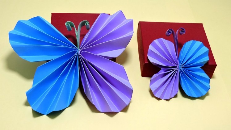 Easy Paper Butterfly Origami - Cute & Easy Butterfly DIY - Origami for Beginners - VHappyKH