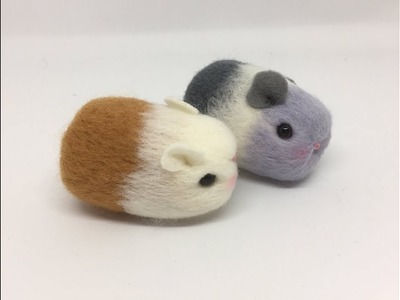 How to make a needle felt guinea pig. -Great for Beginners.