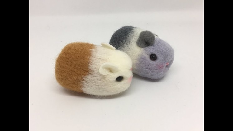 How to make a needle felt guinea pig. -Great for Beginners.