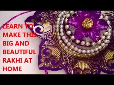 How to Make big and beautiful Rakhi at home | Best use of old wedding card by chaitras creations