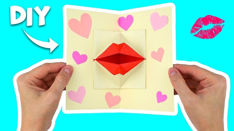 How To Make Pop Up Card Kiss | DIY Greeting Card | Origami Tutorial