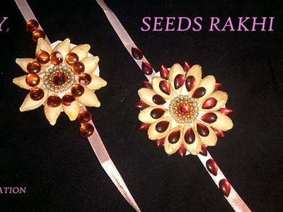 How to make seeds rakhi.diy pumpkin seed rakhi