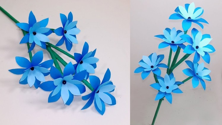 How to Make Very Beautiful Paper Stick Flower!! Stick Flower: Handcraft | Jarine's Crafty Creation