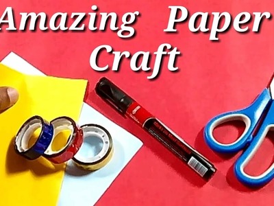 Amazing paper craft.Jumping toy for kids.Origami.Unique handicraft