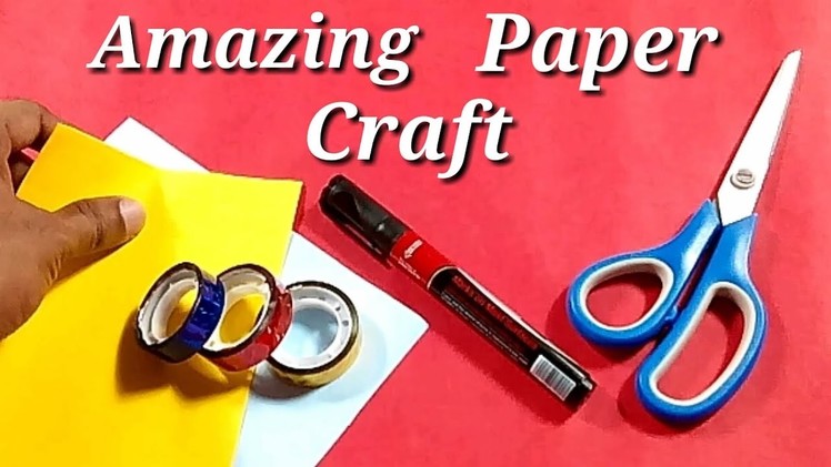 Amazing paper craft.Jumping toy for kids.Origami.Unique handicraft