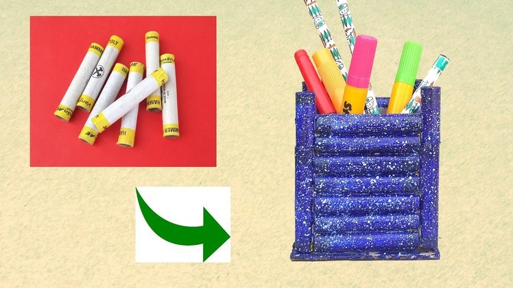 Best out of Waste Thread Spool Ideas - DIY Thread Spool Pen Stand