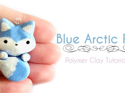Blue Arctic Fox Charm. Polymer Clay Tutorial