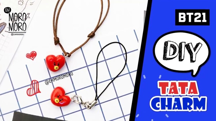 BT21 BTS Tata Charms polymer clay tutorial How to make