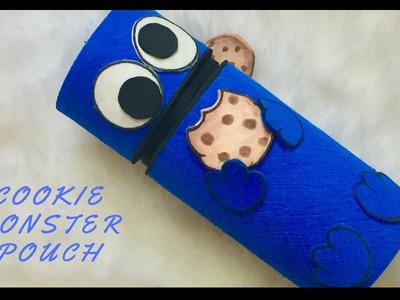 Cookie Monster Pouch, DIY Pouch out of Pringles box, Best out of Waste, No sew pouch