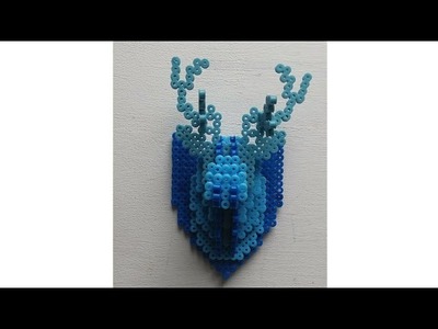 Deer Head Perler Beads 3D