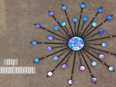 DIY $5 Sunburst Mirror using CDs || Wall Decor