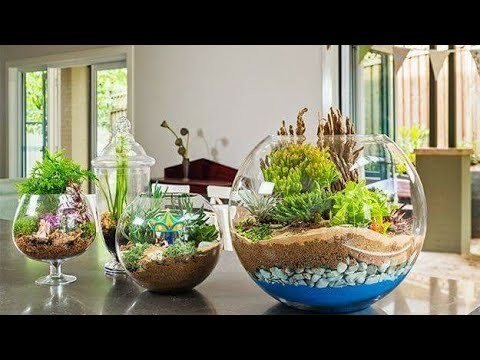 DIY Beautiful Idea with glass bottle garden|| home decorating ideas|| home decor