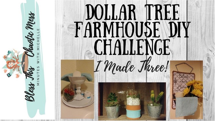 DIY Dollar Tree Farmhouse Bathroom Decor Challenge with Nett & Tina!!
