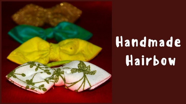 DIY | Handmade Hairbow | No Sew Fabric Hairbow |Kids Fashion