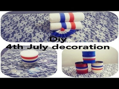 DIY HOW TO ENHANCE YOUR HOME.DECOR WITH RED WHITE AND BLUE FOR 4TH JULY.CHEAP AND EASY 4TH JULY DECO