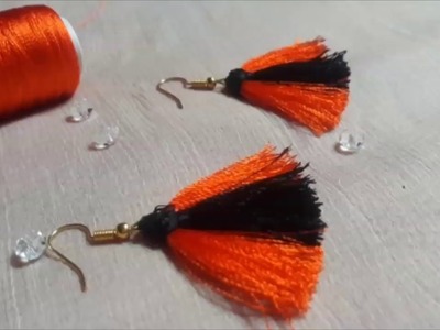 Easy and simple tassel earring making at home II DIY INDIAN ARTS GALLERY 2018