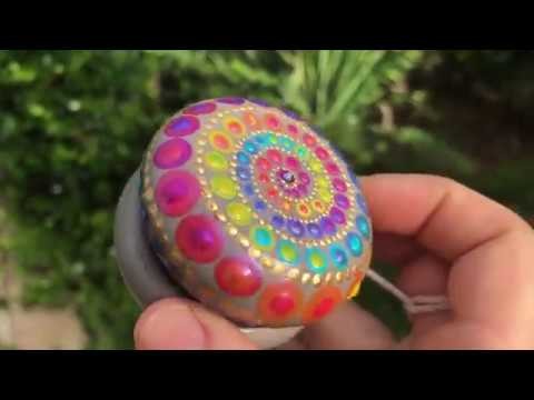 How to paint your own rainbow spiral yo yo