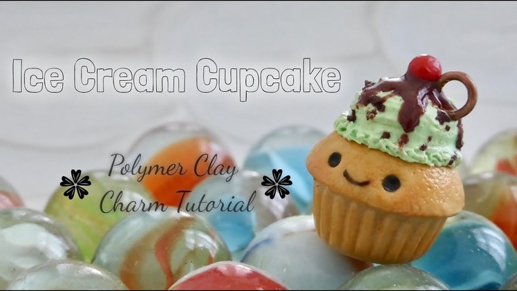 Ice Cream Cupcake: Polymer Clay Charm Tutorial